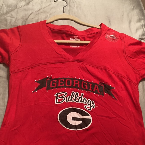 Red UGA ladies new t shirt georgia bulldogs - Picture 2 of 6